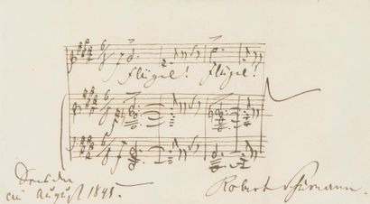 SCHUMANN Robert (1810-1856). P.A.S. MUSICALE,...