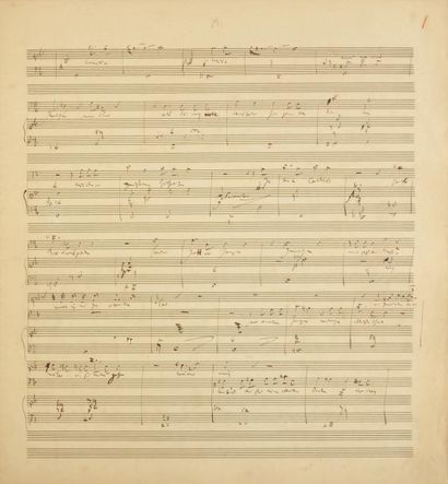 null SCHUMANN Robert (1810-1856).
MANUSCRIT MUSICAL autographe, Skizzen zu Faust...