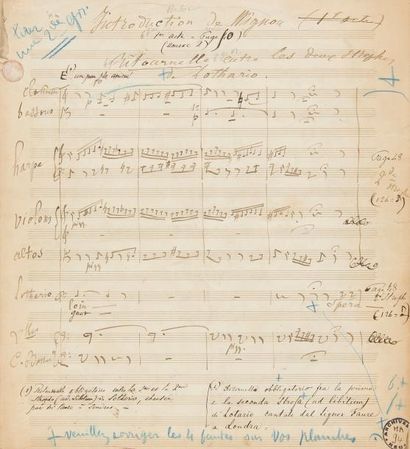 null THOMAS Ambroise (1811-1896).
MANUSCRITS MUSICAUX autographes de récitatifs et...