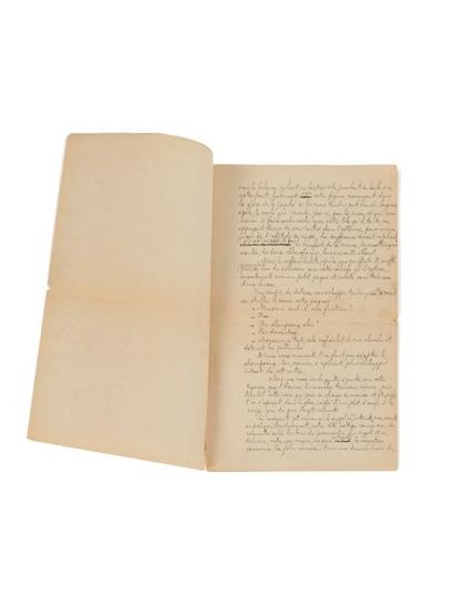 HUYSMANS KARL JORIS (1848 - 1907) 
CHEZ LE COIFFEUR.
Manuscrit autographe signé,...