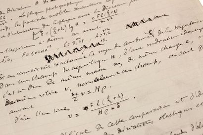 Henri BECQUERE Manuscrit autographe de Henri BECQUEREL: Sur le rayonnement de l'uranium...