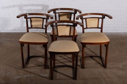 JOSEF HOFFMANN (1870-1956) Suite de 4 chaises.
