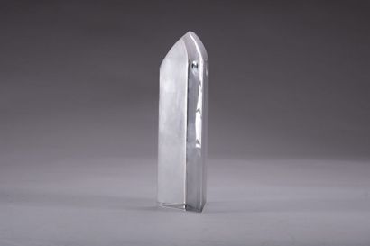 Yan ZORITCHAK (1944) pour le Val Saint Lambert Sculpture Hibou en cristal dépoli....