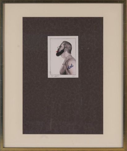 JAN FABRE (1958) Art, 2013. 17 x 12,4 cm pour offset et 48 x 32,5 cm pour le background...