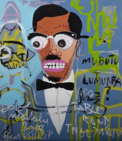 Dolet MALALU (1980) « Lumumba », 2018
Acrylique sur toile
64 x 55 cm
Signé en bas...