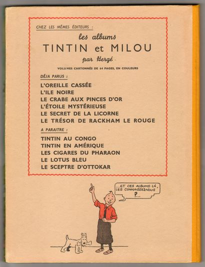 HERGÉ, Georges Remi dit (1907-1983) 
Tintin T 12, Le Trésor de Rackham le Rouge,...