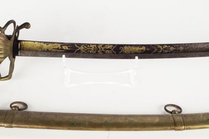 ARMES 1st empire dragon officer sword blued and gilded blade marked jager te Haarlem...