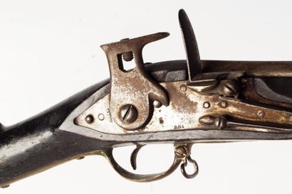 PREMIER EMPIRE Rifle model 1777. Provenance of the battlefield of Waterloo, damaged...
