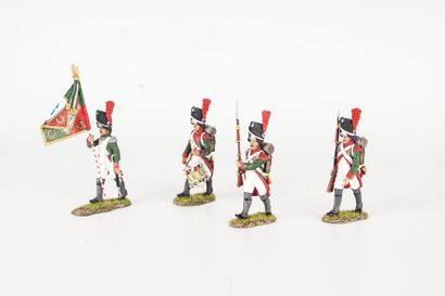 King and Country Lot of 4 Italian grenadiers of Napoleon with their box. Very good...