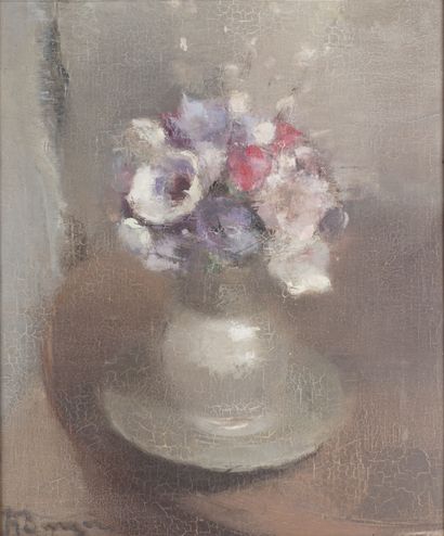 Henriette SINGER (1898-1985) Nature morte aux fleurs. 60 x 50 cm. Signé et confirmé...