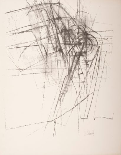 JULES LISMONDE (1908 - 2001) Composition abstraite. Sérigraphie. 63,5 x 49,5.