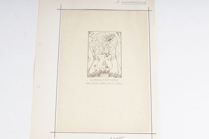 Fernand Khnopff (1858-1921) 1 ex-libris (bookplate) for Georges Montefiore, ca 1899....