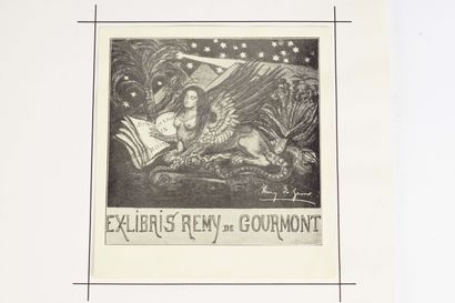 Henri Jules Charles DE GROUX (1866-1930) 1 ex-libris (bookplate) for Rémy de Gourmont.Offset....