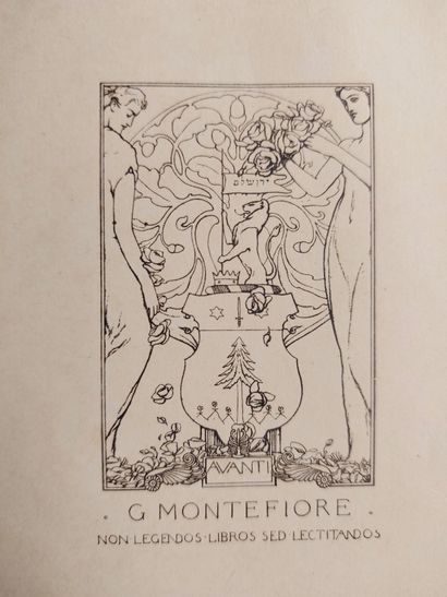 Fernand Khnopff (1858-1921) 1 ex-libris (bookplate) for Georges Montefiore, ca 1899....