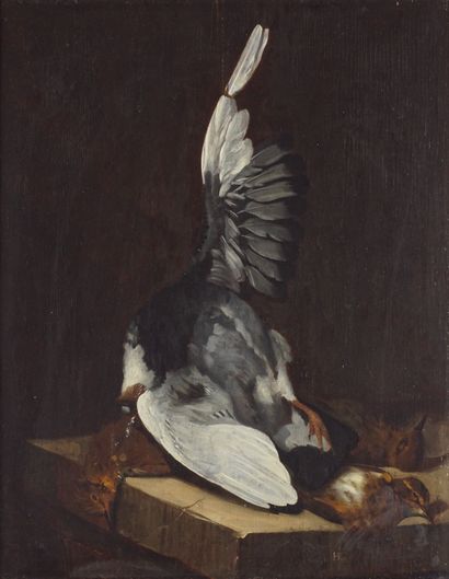 Ecole flamande ou hollandaise dans le goût de Elias VONCK (c.1605-1652) Trophée d'oiseaux...
