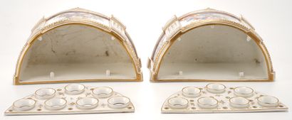 Manufacture de porcelaine de Clignancourt dite de Monsieur Exceptional pair of porcelain...