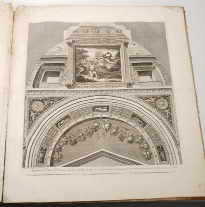 Giovanni OTTAVIANI (1735-1808) 13 vues des voûtes de la galerie du Vatican reliées...