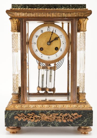 Horlogerie - J.Leemans et S.MARTI - Fin XIXe - Pendule régulateurde forme portique...