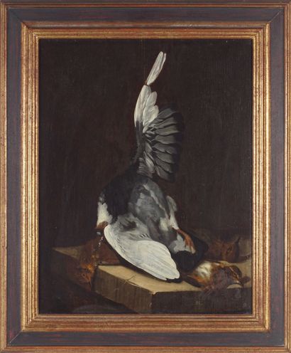 Ecole flamande ou hollandaise dans le goût de Elias VONCK (c.1605-1652) Trophée d'oiseaux...