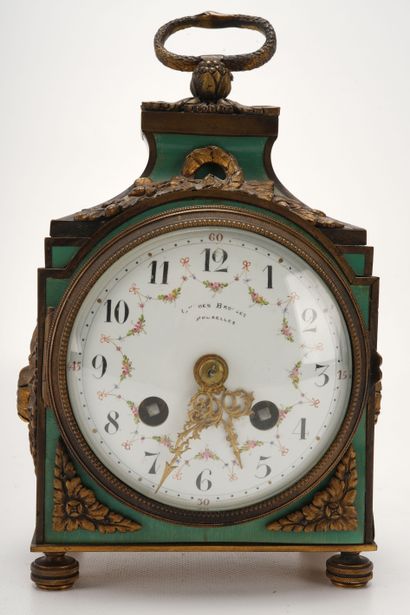 Horlogerie Belge - Compagnie des bronzes de Bruxelles - Pendule d'officier de style...