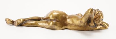 Bronze de Vienne érotique Jeune femme nue alanguie dans l'esprit de Franz Bayros...