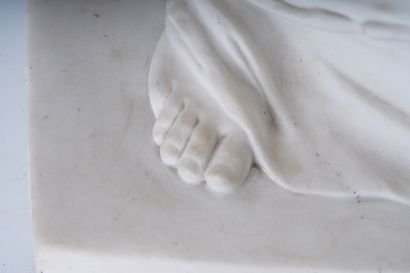 Louis DUPUIS (1842-1921) Vénus de Milo, 1896. Grande sculpture en marbre de Carrare....