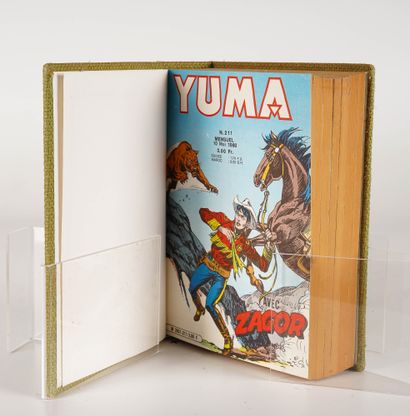 LUG SEMIC, ARCHIVES COMICS Deux reliures éditeur LUG comprenant les YUMA n° 211 à...