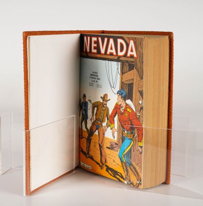 LUG SEMIC, ARCHIVES COMICS Three LUG binders including NEVADA n° 403 to 420, orange...
