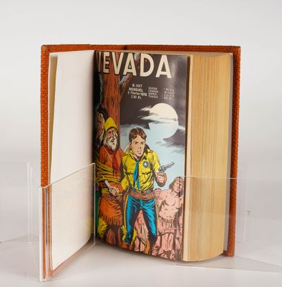 LUG SEMIC, ARCHIVES COMICS Trois reliures éditeur LUG comprenant les NEVADA n° 367...