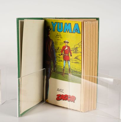 LUG SEMIC, ARCHIVES COMICS Deux reliures éditeur LUG comprenant les YUMA n° 111 à...