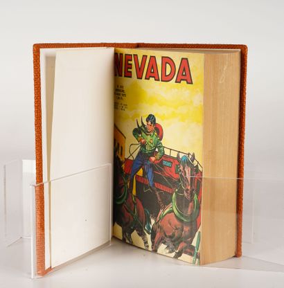 LUG SEMIC, ARCHIVES COMICS Three LUG binders including NEVADA n° 307 to 324, orange...