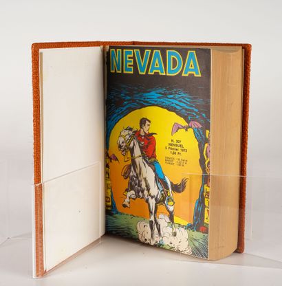 LUG SEMIC, ARCHIVES COMICS Three LUG binders including NEVADA n° 307 to 324, orange...