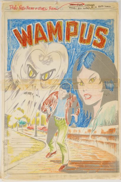 BERNASCONI Luciano (1939) Couverture originale pour la WAMPUS n° 1, encre de chine...