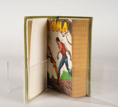 LUG SEMIC, ARCHIVES COMICS Two LUG bindings including YUMA n° 247 to 258, green cloth...