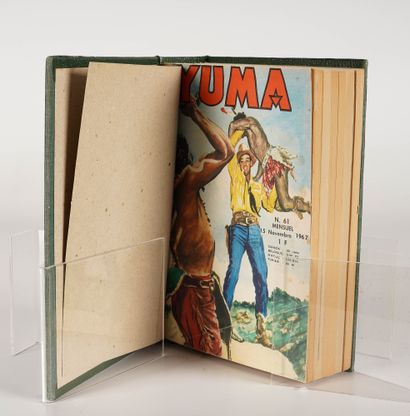 LUG SEMIC, ARCHIVES COMICS Deux reliures éditeur LUG comprenant les YUMA n° 55 à...