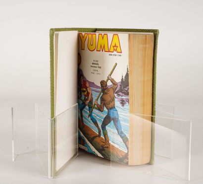 LUG SEMIC, ARCHIVES COMICS Two LUG bindings including YUMA n° 247 to 258, green cloth...