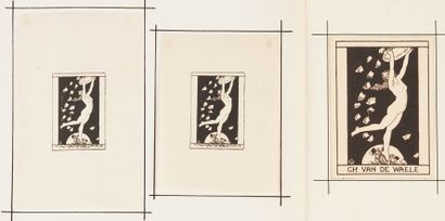 Armand RELS (1874-1951) 5 ex-libris (bookplate) for Charles Van de Waele.