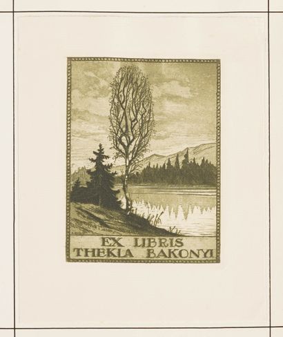 Varia 4 ex-libris (bookplate) by several artist for several bibliophiles