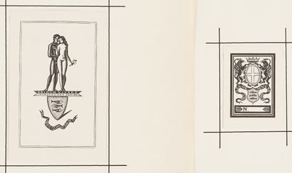 Italo ZETTI (1913-1978) 3 ex-libris (bookplate) for Giorgio BALBI. Erotica