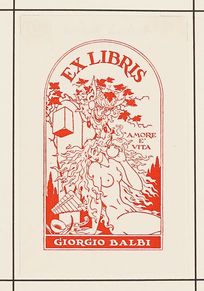 Antonio RUBINO (1880-1964) 3 ex-libris (bookplate) for giogio Balbi