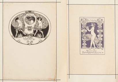 Armand RELS (1874-1951) 5 ex-libris (bookplate) for Georges Barbanson.