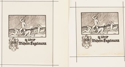 Otto UBBELOHDE (1867-1922) 3 ex-libris (bookplate), 1 for Otto Emmel and 2 Wilhelm...