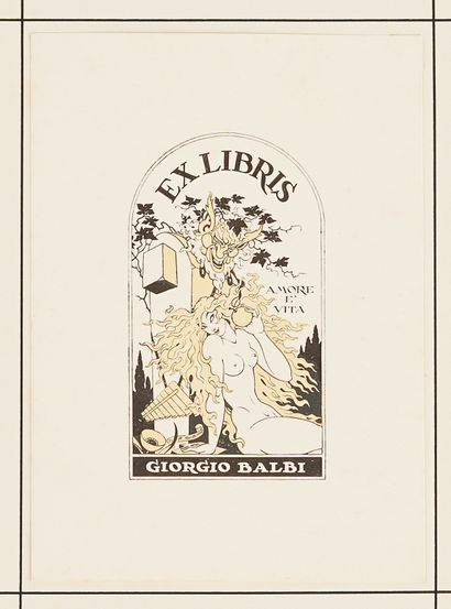 Antonio RUBINO (1880-1964) 3 ex-libris (bookplate) for giogio Balbi