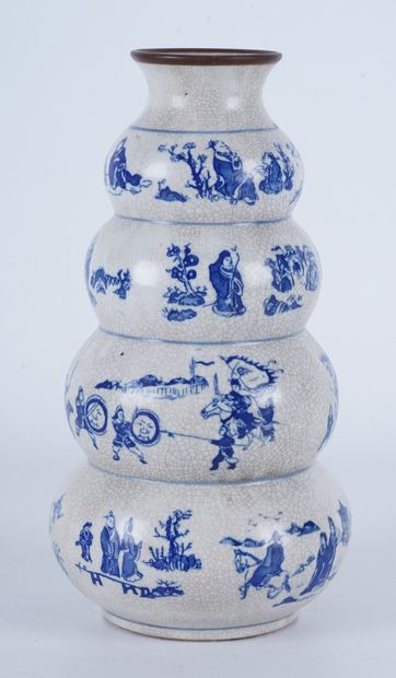 Chine - Porcelaine craquelée - Marque Qianlong