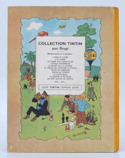 HERGÉ, Georges Remi dit (1907-1983) Tintin T 13, Casterman 1948 , B2 album en édition...