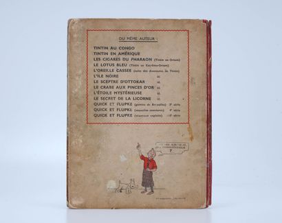 HERGÉ, Georges Remi dit (1907-1983) Lot de 4 albums des aventures de Tintin: Le Crabe...