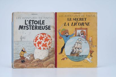 HERGÉ, Georges Remi dit (1907-1983) Lot de 10 albums: Le sceptre d'Ottokar, Le Secret...