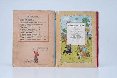 HERGÉ, Georges Remi dit (1907-1983) Lot de 10 albums: Le sceptre d'Ottokar, Le Secret...