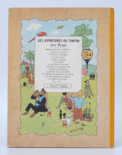 HERGÉ, Georges Remi dit (1907-1983) Tintin T 14, Casterman 1949, B3 album en édition...