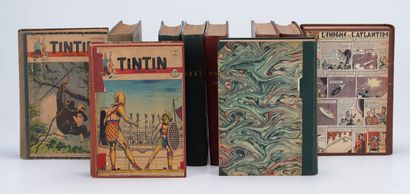 HERGÉ, Georges Remi dit (1907-1983) Le journal Tintin, set of 10 amateur bindings...